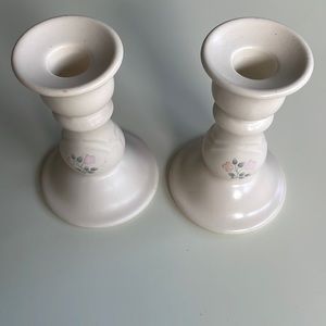 Pfaltzgraff Vintage Remembrance Collection Candle Stick Holders